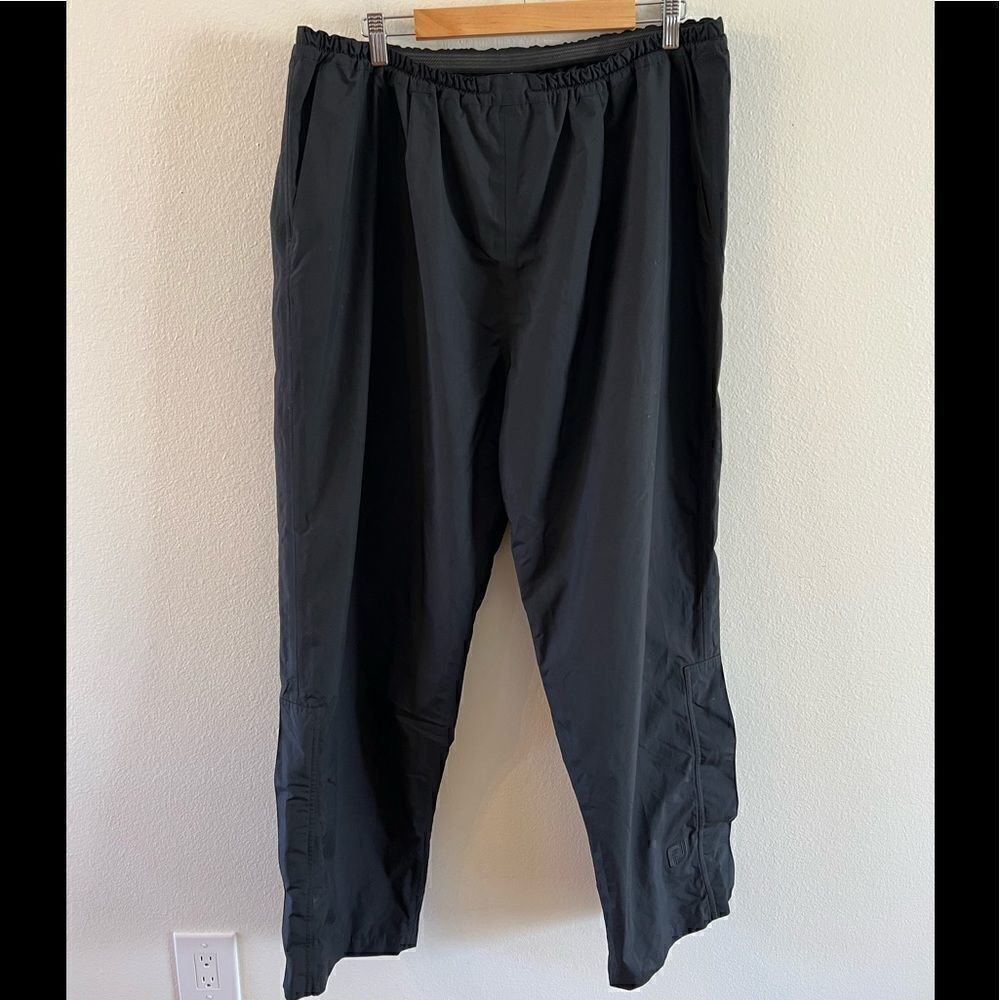 FootJoy DryJoy Wind Breaker Rain Pants Black Men Size XL Adjustable Waist